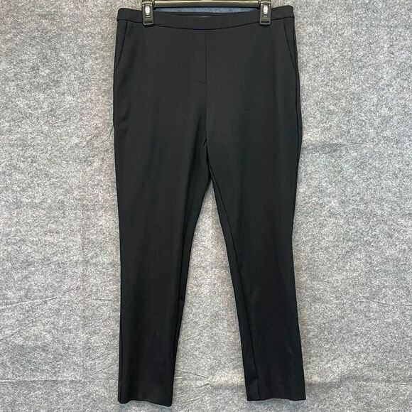 ANTONIO MELANI Trouser Pants Women's Sz 10 Black High Rise Pull-on Ankle Stretch - Picture 1 of 14